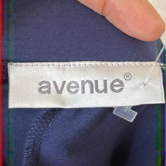 NWT Avenue Womens Navy Knit Stretch Straight Pants 0X PLUS SIZE - Picture 5 of 9